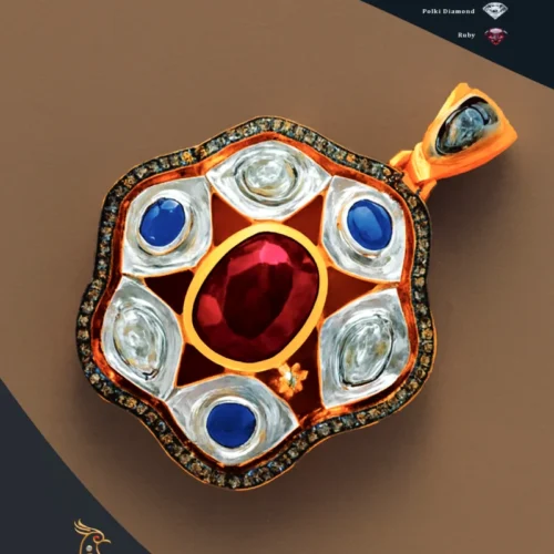 Polki Flower Pendant