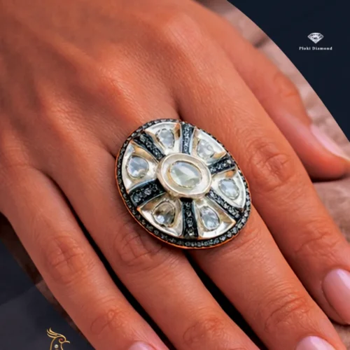 Victorian Ring Silver Ring Polki Ring