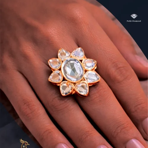 Ratnakshi Ring Victorian Ring Star shaped Ring Polki ring