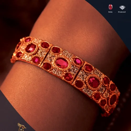 Ratnakshi Bangle Ruby Bangle in Silver