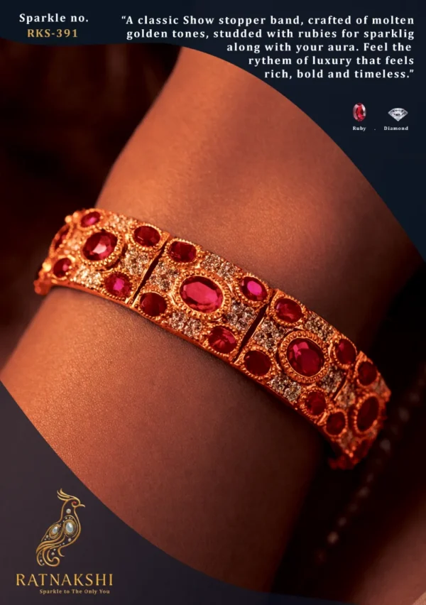 Ratnakshi Bangle Ruby Bangle in Silver