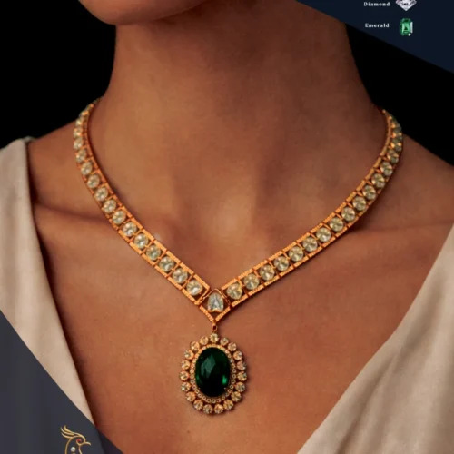 Ratnakshi Necklace Emerald Necklace Statement Necklace