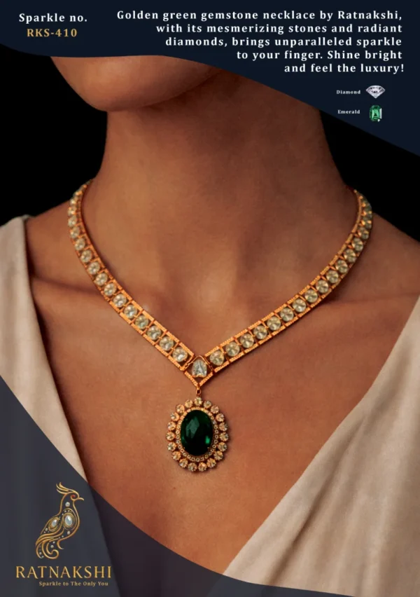 Ratnakshi Necklace Emerald Necklace Statement Necklace