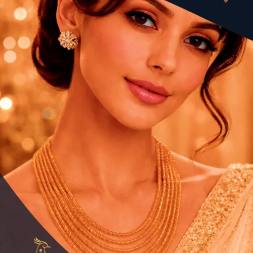 Ratnakshi Necklace Bead Necklace Yellow Sapphire Necklace Layered Necklace