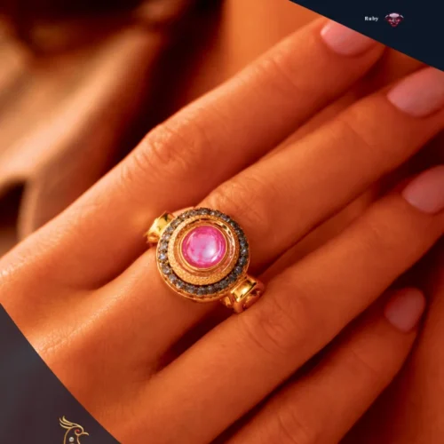 Ratnakshi Ring Victorian Ruby Ring Silver Ring