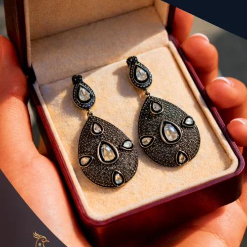 Ratnakshi Earrings Silver Earrings VictorianEarrings Polki Earrings