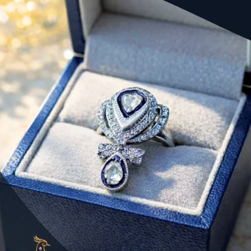 Ratnakshi Ring Victorian Ring In Silver.