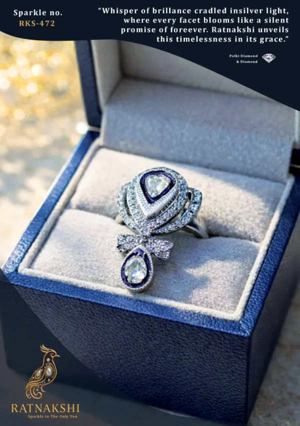 Ratnakshi Ring Victorian Ring In Silver.
