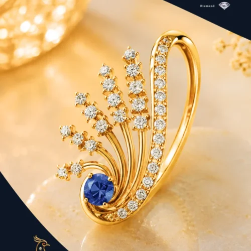 Ratnakshi Ring Minimalistic Rings in Silver Blue Sapphire Ring in Silver.