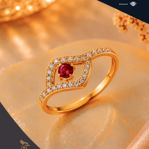 Ratnakshi Ring Ruby Ring in Silver Fine Silver Jewelry