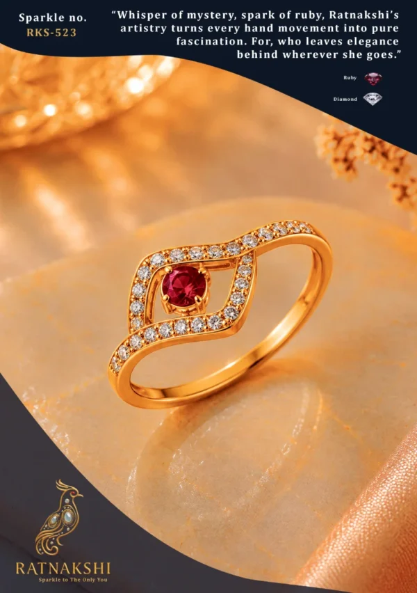 Ratnakshi Ring Ruby Ring in Silver Fine Silver Jewelry