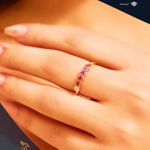 Ratnakshi Ring Ruby Ring in Silver Fine Silver Ring