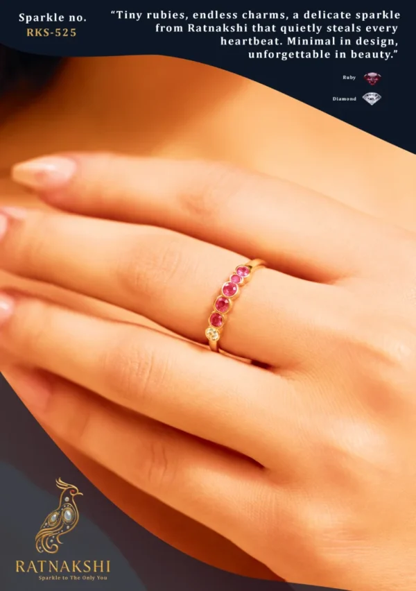 Ratnakshi Ring Ruby Ring in Silver Fine Silver Ring