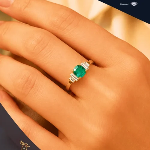 Ratnakshi Ring Emerald Ring in Gold Gold Ring Fine Gold Jewelry