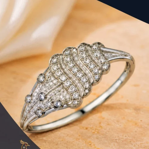 Ratnakshi Ring Diamond Ring in Silver Fine Silver Jewelry