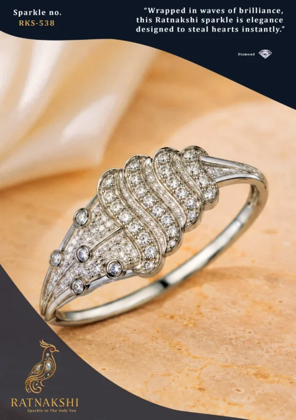 Ratnakshi Ring Diamond Ring in Silver Fine Silver Jewelry