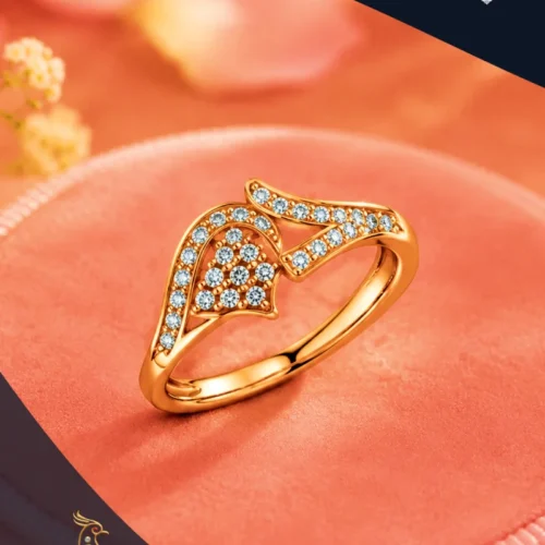 Ratnakshi Ring Diamond Ring in Silver Fine Silver Jewelry