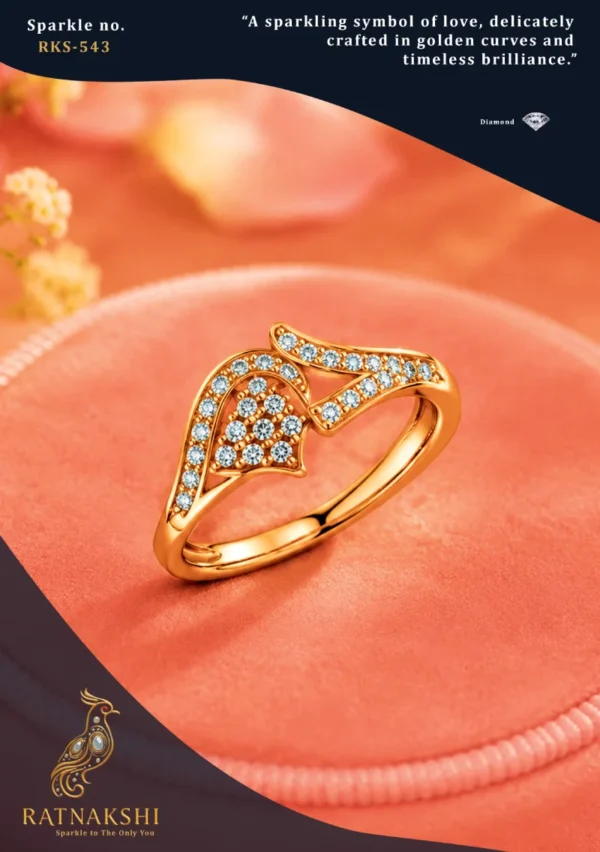 Ratnakshi Ring Diamond Ring in Silver Fine Silver Jewelry