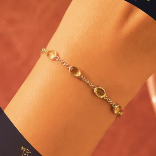Ratnakshi Bracelet Sapphire Bracelet Light Yellow Sapphire Bracelet Minimalistic Bracelet Yellow Saphire Bracelet in Silver Fine Silver Jewelry