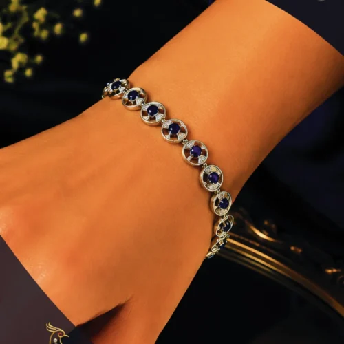 Ratnakshi Bracelet Silver Bracelet Lapis Lazuli Bracelet Fine Silver Jewelry