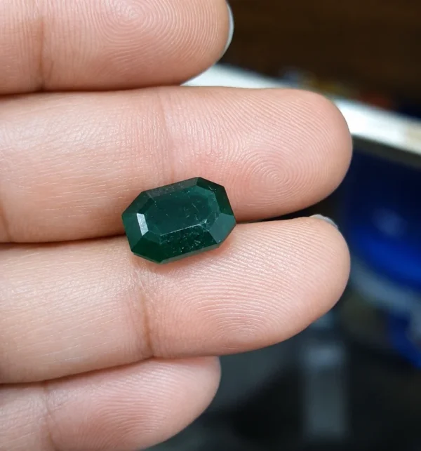 RKS-627 Ratnakshi Gemstones Emerald Gemstone Loose Gemstone| Loose Emerald Rectangle cut Emerald Stone