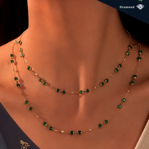 Ratnakshi Necklace Layered Necklace Emerald Necklace Minimalistic Necklace Everyday necklace Gold chain Necklace Silver Chain Necklace Fine Jewelry