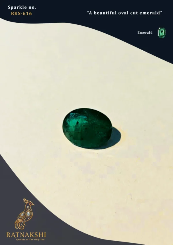 RKS-616 Ratnakshi Gemstones Emerald Gemstone Loose Gemstone| Loose Emerald Oval cut Emerald Stone