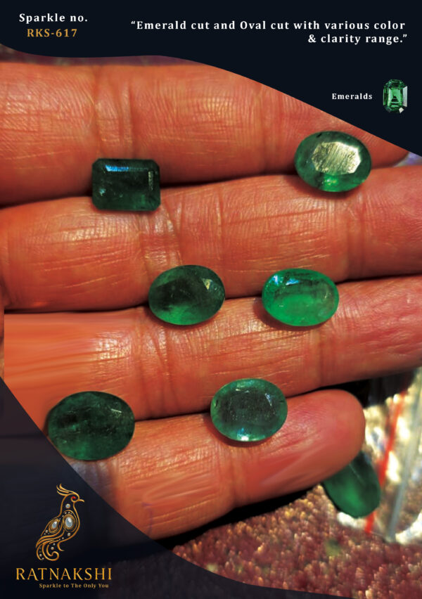 Ratnakshi Gemstones Emerald Gemstone Loose Gemstone| Loose Emerald Oval cut Emerald Stone Emerald Cut Gemstone