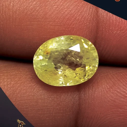 Ratnakshi Gemstone Yellow Sapphire Loose Yellow Sapphire Light Yellow Sapphire Stones Oval shaped yellow sapphire