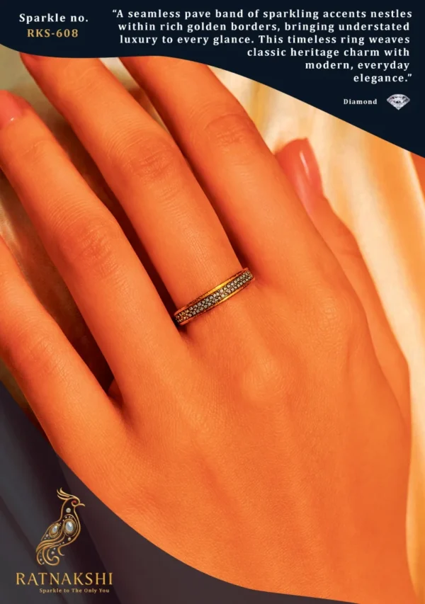 Ratnakshi Ring Diamond Ring Gold Ring Statement Ring Band Ring Rings For her