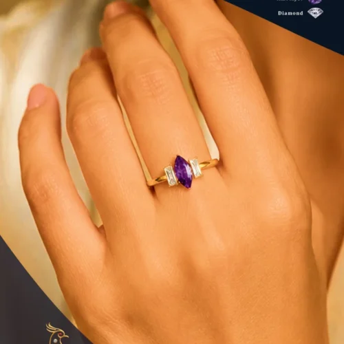 Ratnakshi Ring Amethyst Ring Diamond Ring Minimalistic Ring Everyday Ring Fine Silver Jewelery Silver Ring